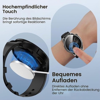 Ivoler 3dílné pouzdro s ochranou obrazovky pro Amazfit GTR 4, plné krytí, nárazuvzdorné a odolné
