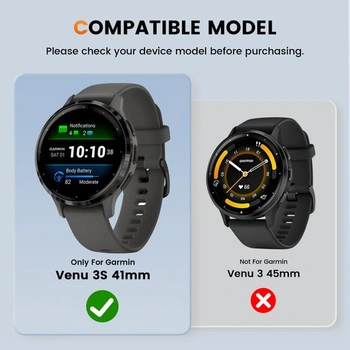 Ochranné pouzdro Kamita 3 kusy kompatibilní s Garmin Venu 3S 41mm, čiré + růžové + bílé, Venu 3S