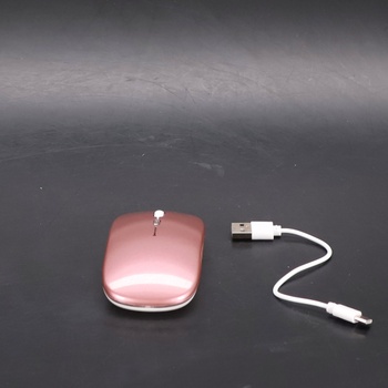 GLOBAL TECH bezdrátová myš, LED dobíjecí tichá tenká myš bezdrátová myš k notebooku, 2,4G USB
