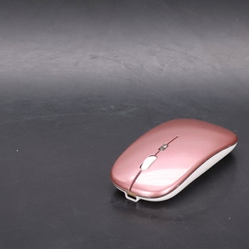 GLOBAL TECH bezdrátová myš, LED dobíjecí tichá tenká myš bezdrátová myš k notebooku, 2,4G USB