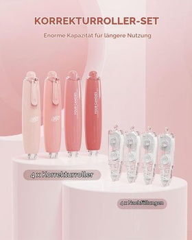 Korekčná páska Four Candies Retractable Gradient, balenie 4 ks, biela páska so 4 ďalšími náplňami,