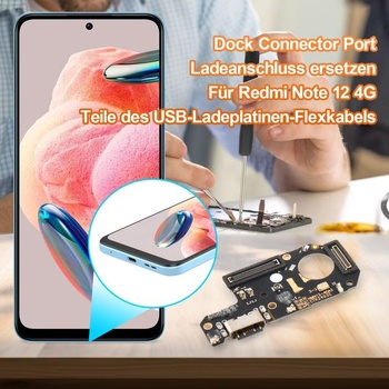 Nabíjací port YHX-OU pre Xiaomi Redmi Note 12 4G Dock Connector Port Nabíjací port Mikrofón Audio