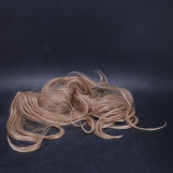 FESHFEN Cop so šnúrkou, prírodný vlnitý vrstvený príčesok, syntetický blond a popolavo blond zmiešaný