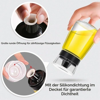 Dávkovač oleje s nepropustným uzávěrem pro kempování venku, 160ml sklenice na olivový olej a ocet,