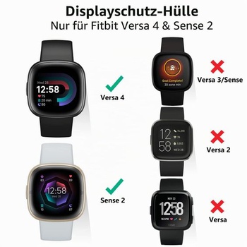 Ochranné pouzdro Vancle 3 kusy kompatibilní s Fitbit Versa 4/Fitbit Sense 2, ultratenké TPU pouzdro
