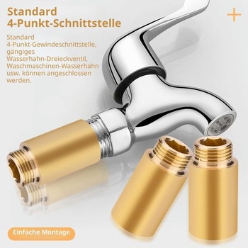 2 mosadzné predlžovacia armatúra na kohútik 1/2 palca x 80 mm, závitové predĺženie DN15, 1/2