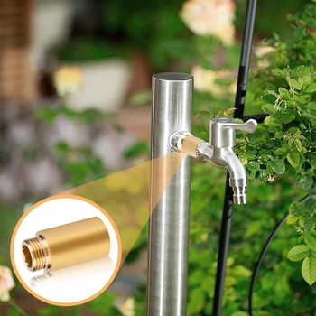 2 mosadzné predlžovacia armatúra na kohútik 1/2 palca x 80 mm, závitové predĺženie DN15, 1/2