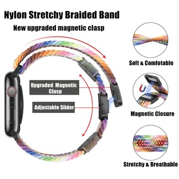 Magnetický náramok HITZEE kompatibilný s Apple Watch 42/41/40/38mm B-Pride Edition