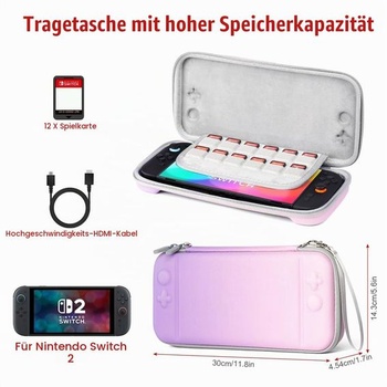 Puzdro URAQT Switch 2 kompatibilné s Nintendo Switch 2 (2025), taška pre konzolu Switch 2, 12