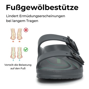 Pantofle SAGUARO EVA pro ženy a muže, lehké outdoorové pantofle, velikosti 37-47 EU, 40 EU, šedé