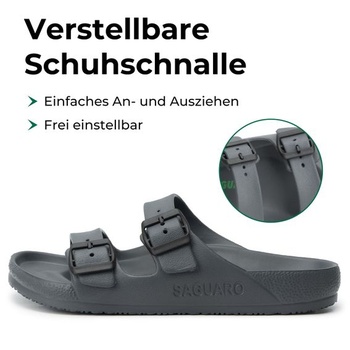 Šľapky SAGUARO EVA pre ženy a mužov, ľahké outdoorové šľapky, veľkosti 37-47 EU, 40 EU, šedé