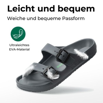 Šľapky SAGUARO EVA pre ženy a mužov, ľahké outdoorové šľapky, veľkosti 37-47 EU, 40 EU, šedé