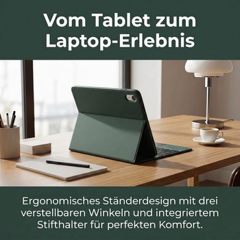 Zelený kryt s klávesnicí pro iPad A16 11. generace 2025/10. generace 2022