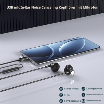 Slúchadlá s USB-C pre Samsung Galaxy A17 A16 A57 A56 A37 A36 A27 S26 Ultra