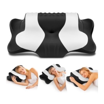 Ergonomický vankúš DONAMA na krk, čiernobiely