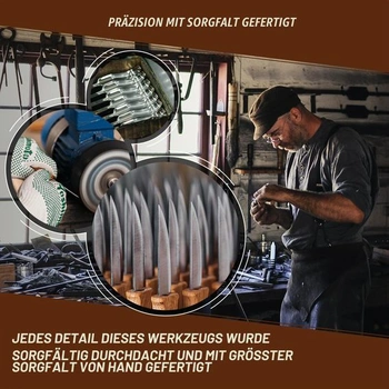 BeaverCraft Wood Carving V Gouge K12/02 - Ruční dláto na dřevo - Kompaktní řezbářský nůž pro