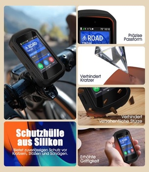 Silikónové púzdro kompatibilné s Garmin Edge 850/550 - čierne