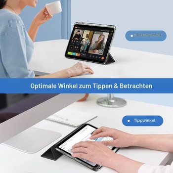 Puzdro MoKo pre iPad (A16) 11. generácia 11 palcov 2025 s držiakom na pero C-čierne