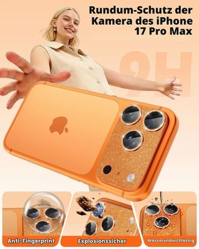 Ochranný kryt CloudValley pro iPhone 17 Pro Max, neviditelný a perfektně padnoucí 1:1, tvrzené sklo