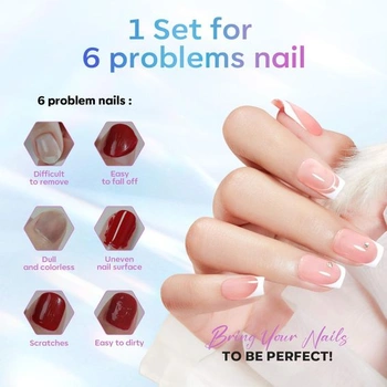 Modelones Base Coat Top Coat Gél UV LED sada lakov na nechty bez utierania podkladový a vrchný lak 10ml