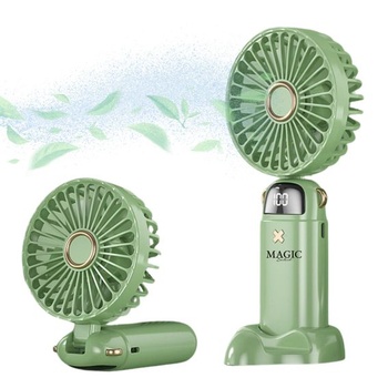 Ručný ventilátor s USB-C, skladací, mini vreckový ventilátor so stojanom | 5 rýchlostí, tichý