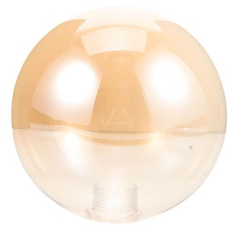 Sklenené tienidlo jojofúny, jantárový tvar, okrúhle, 12 cm so závitom G9
