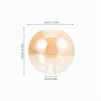Sklenené tienidlo jojofúny, jantárový tvar, okrúhle, 12 cm so závitom G9