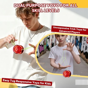 MAGICYOYO JoJo K2 Crystal, profesionální responzivní jo-jo pro děti, křišťálově červená