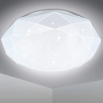 LED stropní svítidlo EXTRASTAR, Ø40cm kulatý diamantový…