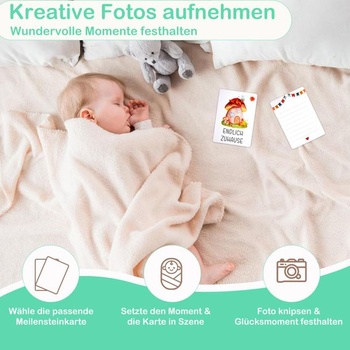 Mesačné priania pre bábätká 1-12 mesiacov, 50 prianí, formát A6, oznámenie o narodení dieťaťa v boho