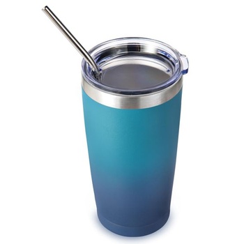 Termohrnček Volhoply 600ml (20oz) s viečkom a slamkou, dvojstenný izolovaný cestovný hrnček na ľadovú
