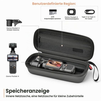 STARTRC PHOTO brašna pro DJI Osmo Pocket 4/3, přepravní pouzdro pro OSMO Pocket 4 s příslušenstvím,