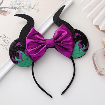Čelenka Maleficent s motívom myši, na Halloween, cosplay, párty, darček k párty 02