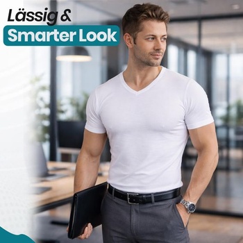 Pánske tielko s výstrihom do V – muscle shirt, veľkosť L, biele