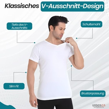 Pánske tielko s výstrihom do V – muscle shirt, veľkosť L, biele