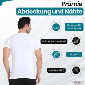 Pánske tielko s výstrihom do V – muscle shirt, veľkosť L, biele
