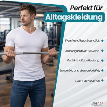 Pánske tielko s výstrihom do V – muscle shirt, veľkosť L, biele