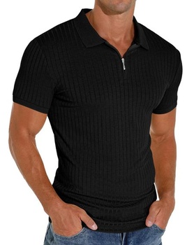 Pánske polo tričko s krátkym rukávom a zipsom PrinStory, golfové, voľnočasové, strečové, slim fit,