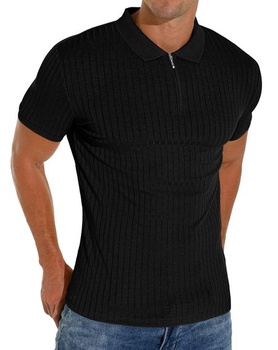 Pánske polo tričko s krátkym rukávom a zipsom PrinStory, golfové, voľnočasové, strečové, slim fit,