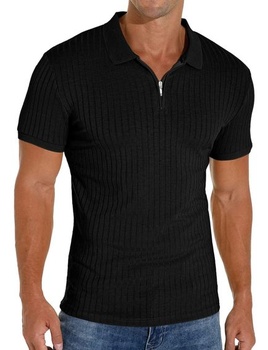 Pánske polo tričko s krátkym rukávom a zipsom PrinStory, golfové, voľnočasové, strečové, slim fit,