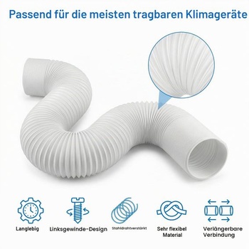 Odsávací hadice Qoosea, 130 mm, 2 m
