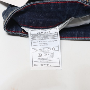 Pánske termo džínsy, zimné džínsy s teplou podšívkou a fleecovou podšívkou, 36W / 34L, 801h, vintage