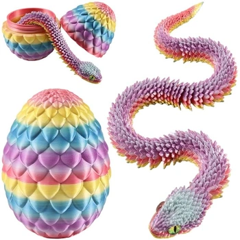 Joycabin 3D tlačený had s 13cm vajcom, hračka fidget,…