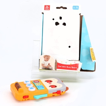 HOLA Owl hračka na mobil pro miminka 6-12 měsíců, učební a uklidňující režim, hudební hračka s