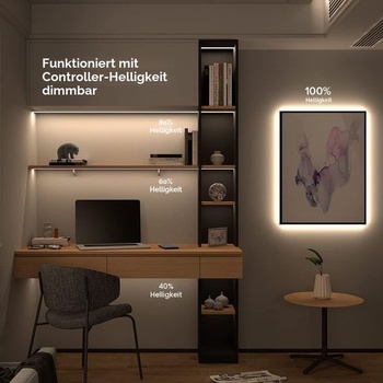 FCOB COB LED páska flexibilná vysoká hustota teplá biela 3000K 320 LED/m 5M DC24V teplá biela 3000K