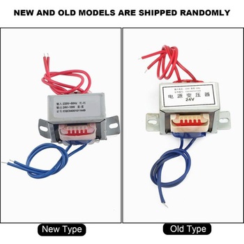 Jednofázový výkonový transformátor EI s výstupným napätím AC 12V/24V, výkon 10W, vstup AC 220V