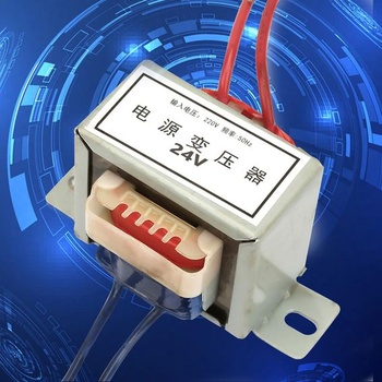 Jednofázový výkonový transformátor EI s výstupným napätím AC 12V/24V, výkon 10W, vstup AC 220V