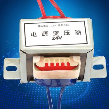 Jednofázový výkonový transformátor EI s výstupným napätím AC 12V/24V, výkon 10W, vstup AC 220V