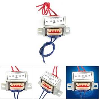 Jednofázový výkonový transformátor EI s výstupným napätím AC 12V/24V, výkon 10W, vstup AC 220V