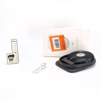 USB ventilátor, 1200 mAh mini USB stolný ventilátor s LED svetlom